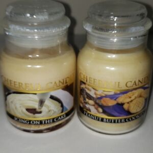 NEW- Set of 2 Scented Candles by Cheerful Giver, 6 oz, 30 hour burn time